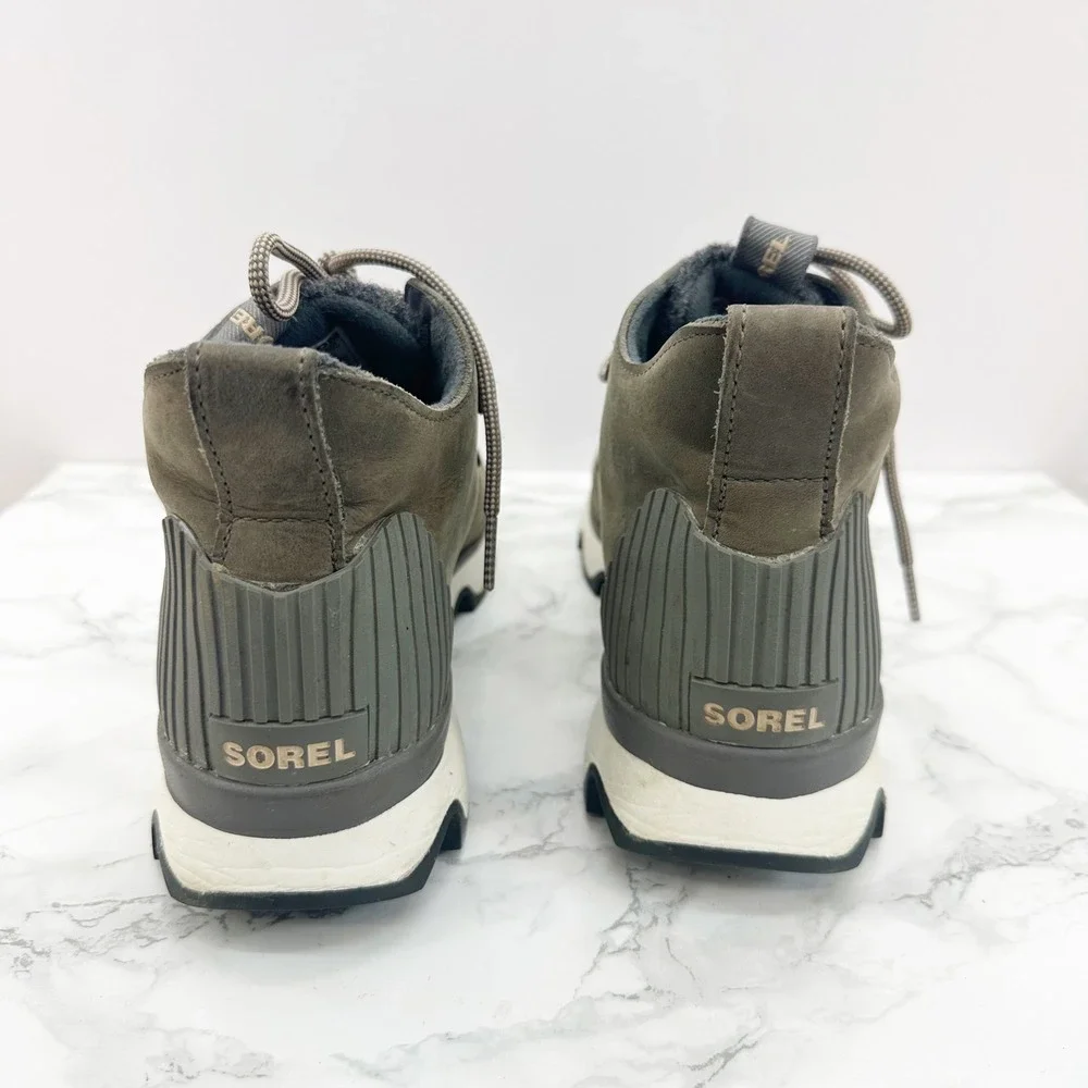 Sorel Kinetic Caribou Quarry Green Short Waterproof Boots Size‎ 8.5 Gorpcore